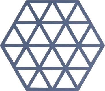 Zone Denmark Triangles Silikonová podložka pod hrnec  1 ks, džínově modrá