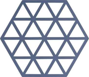 Zone Denmark Triangles Silikonová podložka pod hrnec  1 ks, džínově modrá