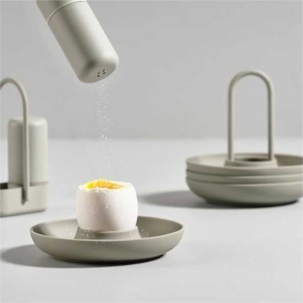 Zone Denmark Singles Stojánky na vajíčko , 4 ks, šedohnědá