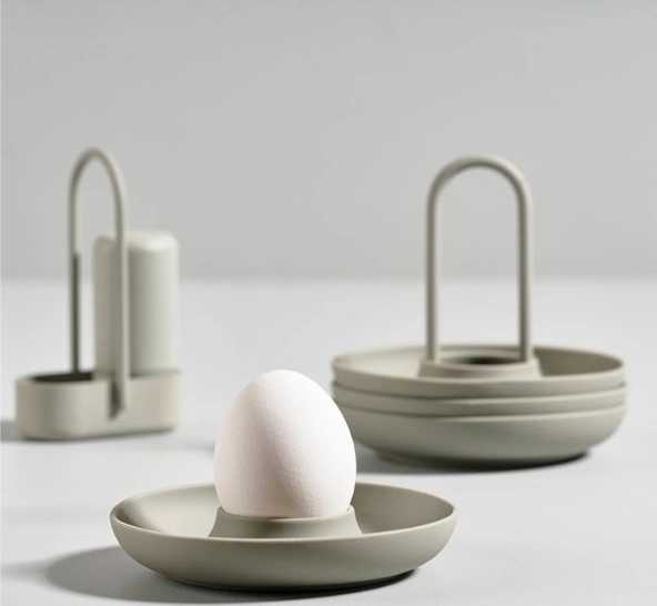 Zone Denmark Singles Stojánky na vajíčko , 4 ks, šedohnědá