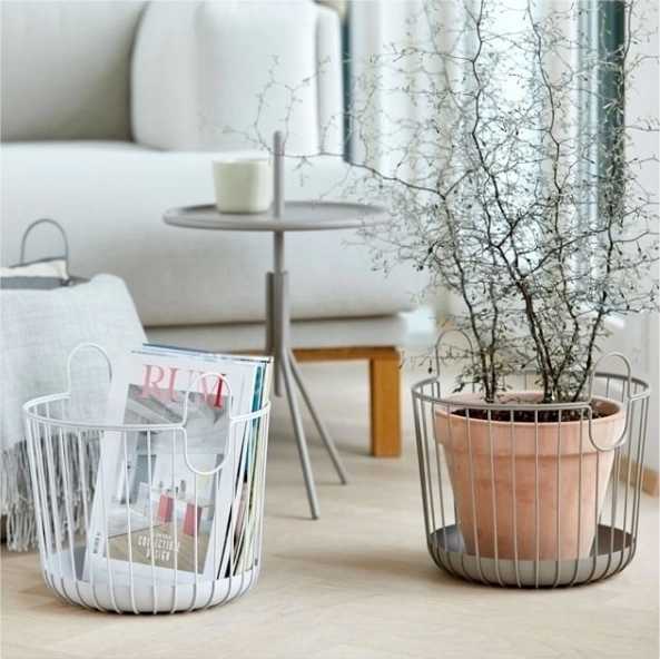 Zone Denmark Inu Úložný kovový koš , jemně šedá