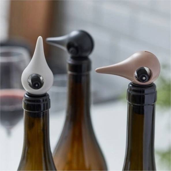 Zone Denmark Rocks Bird Zátka na víno , černá