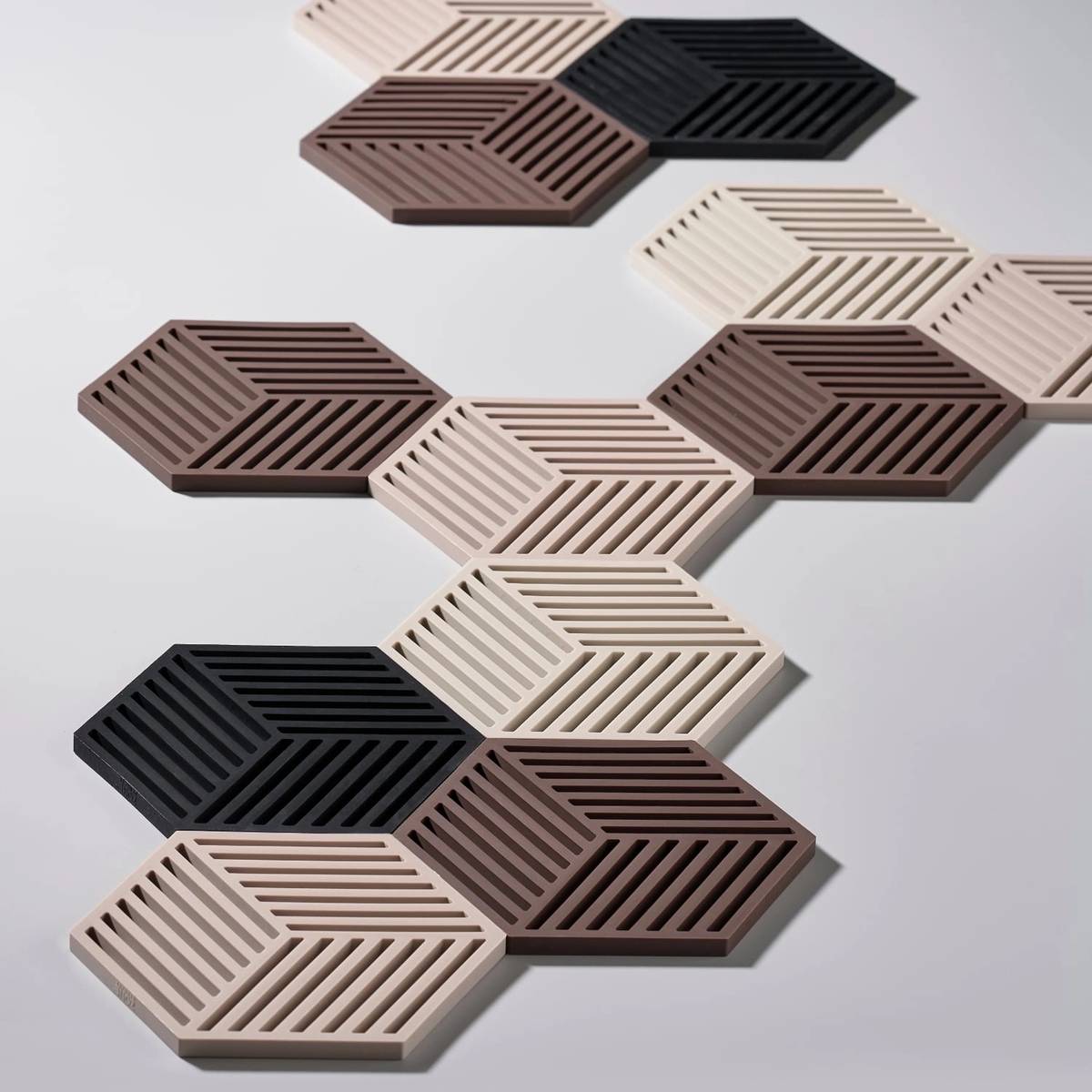 Zone Denmark Hexagon Silikonová podložka pod hrnec  1 ks, béžová