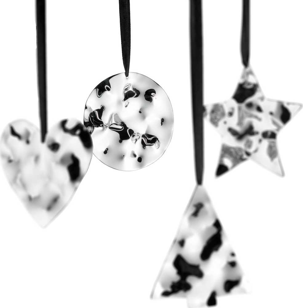 Philippi Aqua Vánoční ozdoba kolečko, stříbrná