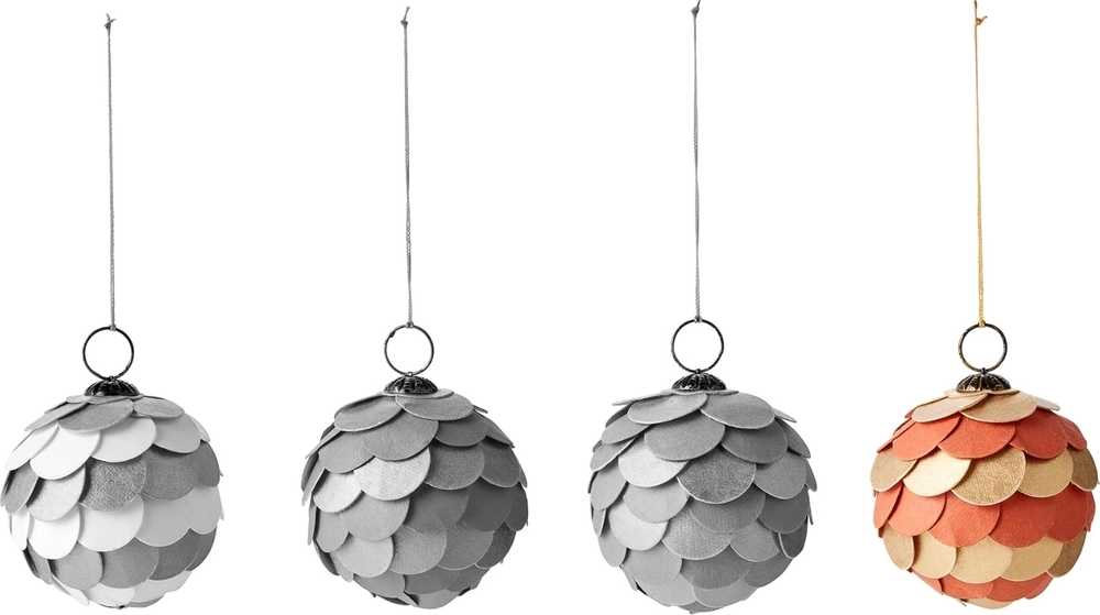 Philippi Kartan Vánoční ozdoba, červeno-zlatá