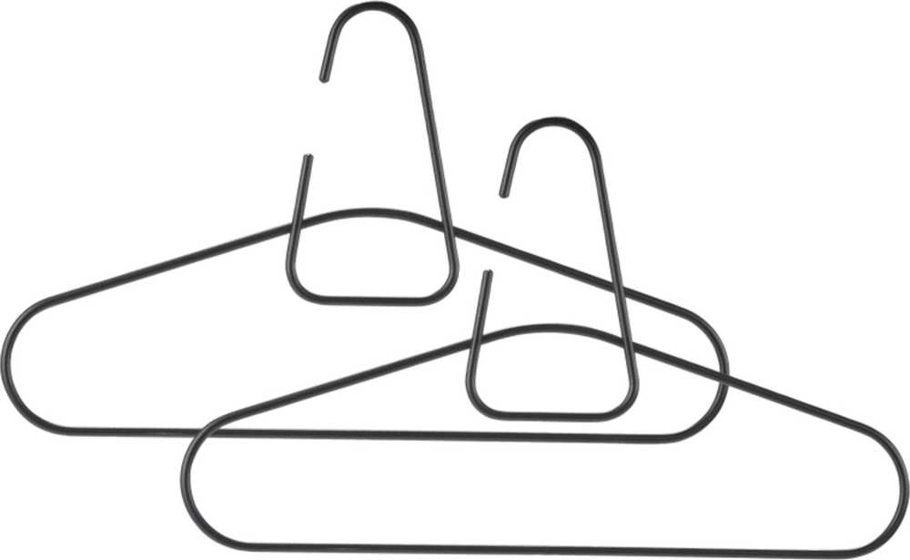 Zone Denmark A-Hanger Sada kovových ramínek , 2 ks, černé