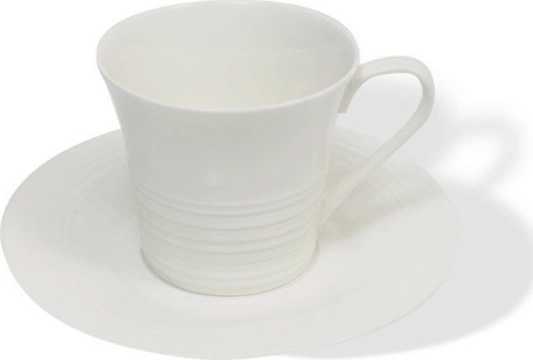 Maxwell & Williams White Basic Cirque Šálek s podšálkem na cappuccino 220 ml, WHITE BASICS CIRQUE