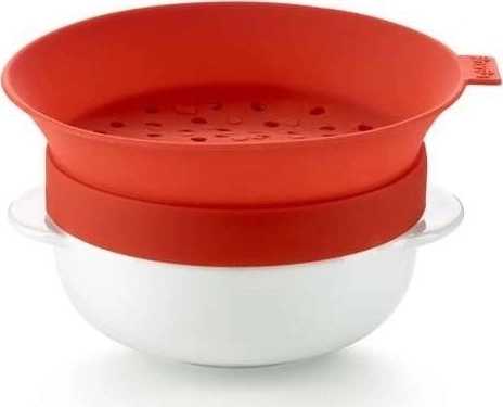 Lékué Miska na přípravu vloček a cereálií červená