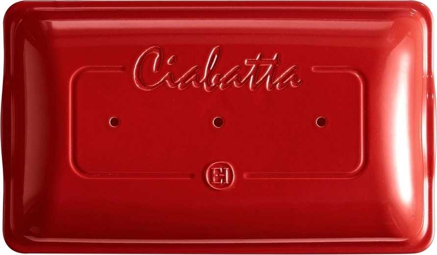Emile Henry Burgundy Forma na ciabattu červená