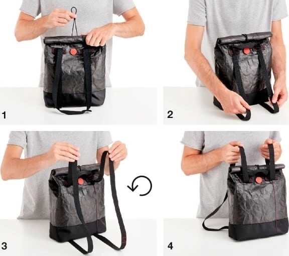 Lékué Termotaška na svačinový box, Backpack to go, černá