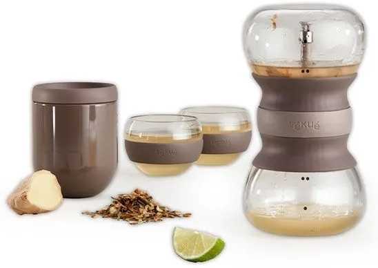 Lékué Sada na čaj, Calm Tea Ritual Set, hnědá