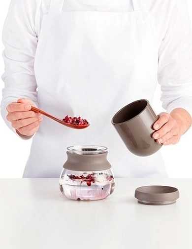 Lékué Sada na čaj, Calm Tea Ritual Set, hnědá