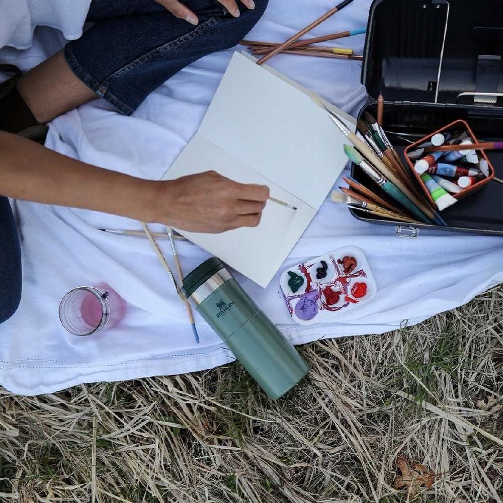 Stanley NeverLeak™ Termohrnek Classic , 470 ml, Hammertone Green