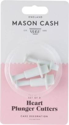 Mason Cash Floral Cutters Sada pístových vykrajovátek mini srdíček , 3 ks