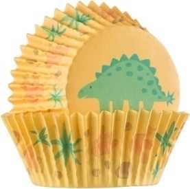 Mason Cash Cupcake Cases Košíčky a dekorace cupcaků s motivem dinosaurů , 48 ks