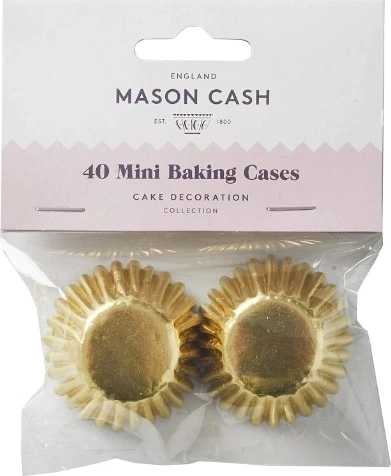 Mason Cash Cupcake Cases Sada papírových mini košíčků , 40 ks, zlaté
