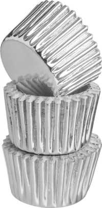 Mason Cash Cupcake Cases Sada papírových mini košíčků , 40 ks, stříbrné