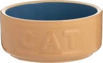 Mason Cash Pet Cane Cat Miska pro kočky s nápisem Ø 13 cm , světle hnědá/modrá