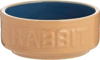 Mason Cash Pet Cane Rabbit Miska pro králíky s nápisem Ø 13 cm , světle hnědá/modrá