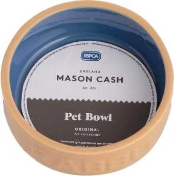 Mason Cash Pet Cane Rabbit Miska pro králíky s nápisem Ø 13 cm , světle hnědá/modrá