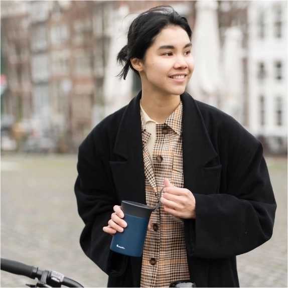 Aladdin Bistro Thermavac™ Nerezová vakuová jídelní termoska 400 ml, tmavě modrá