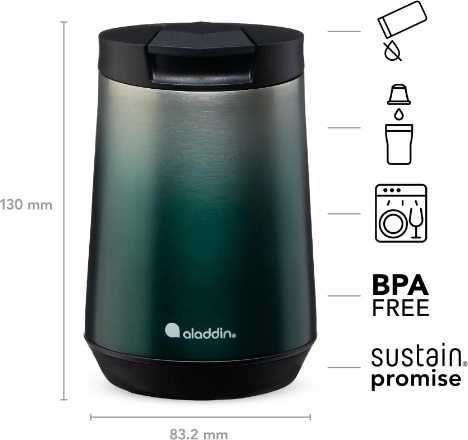 Aladdin Espresso Nerezový termohrnek , 250 ml, Gradient Green