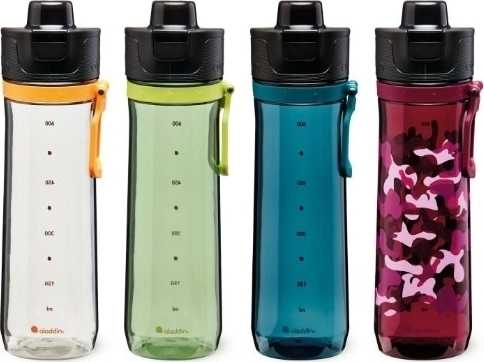 Aladdin Sports Tracker Láhev na vodu  800 ml, šedivá