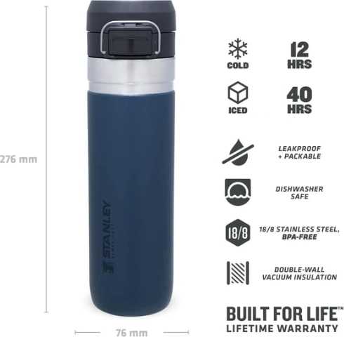 Stanley Quick Flip Vakuová láhev , 700 ml, Blue Navy