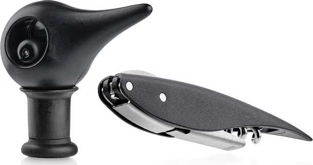 Zone Denmark Otvírák na víno a zátka rocks black