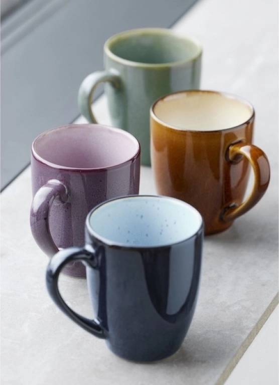 Bitz Lesklý hrnek s ouškem 30cl amber/cream