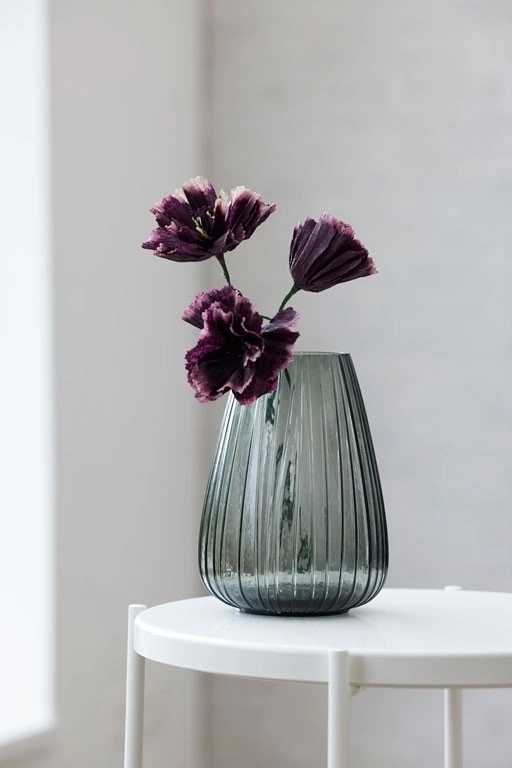 Bitz Skleněná váza kusintha 22 cm smoke