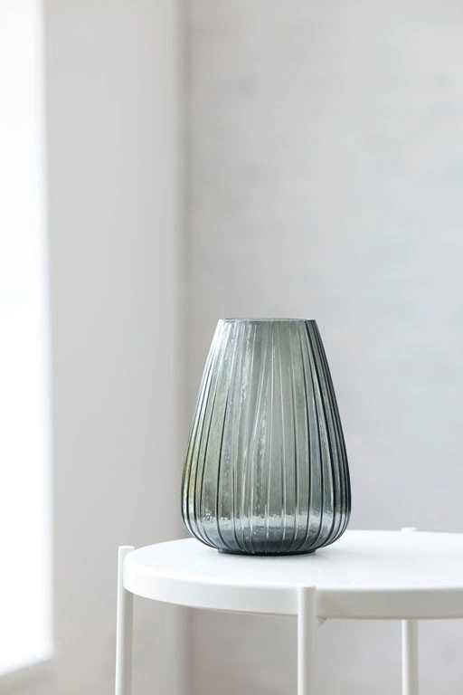 Bitz Skleněná váza kusintha 22 cm smoke