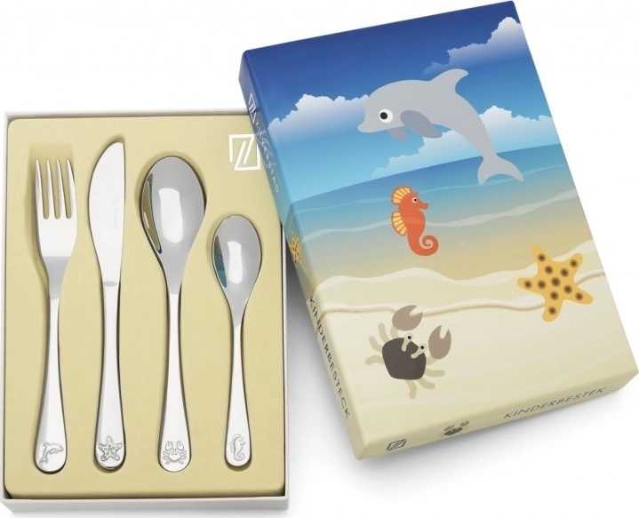 Zilverstad Dětská sada příborů podmořský život (4ks)