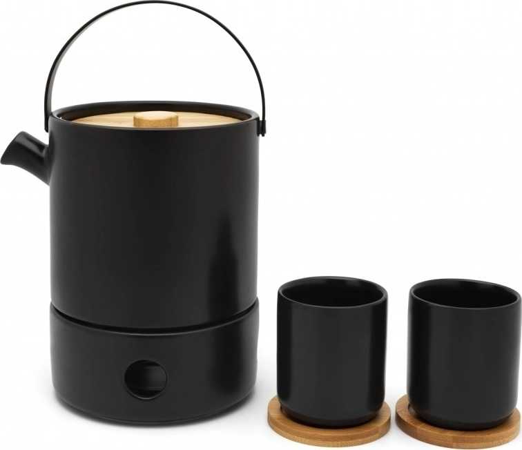 Bredemeijer Čajový set umea 1.2l s ohřívačem černá