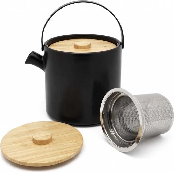 Bredemeijer Čajový set umea 1.2l s ohřívačem černá