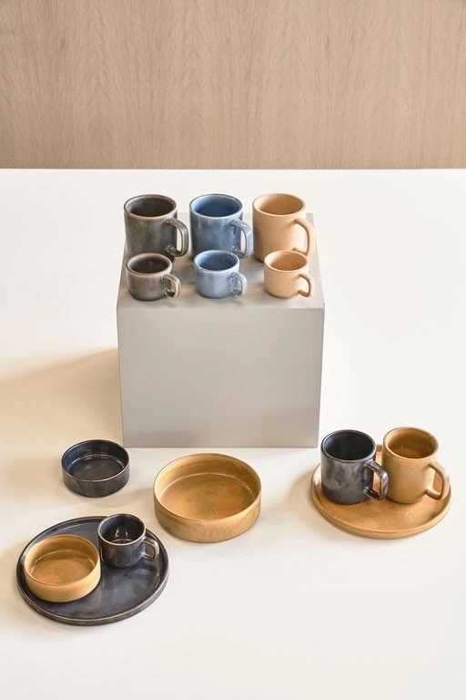 Villa Collection Porcelánový talíř fjord 20.8 cm amber (sada 2 ks)