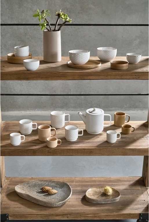 Villa Collection Porcelánový talíř fjord 20.8 cm amber (sada 2 ks)