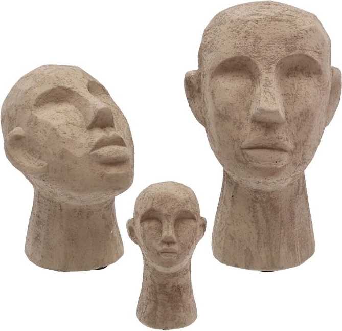 Villa Collection Figurka hlava talvik greybrown 30cm