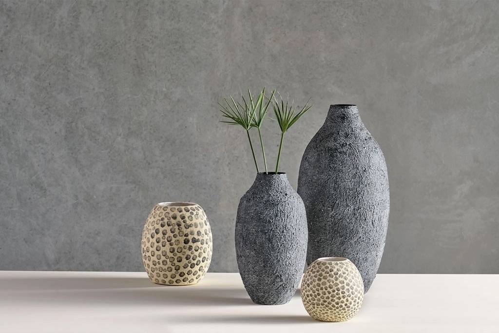 Villa Collection Váza torden 24 x 43 cm black