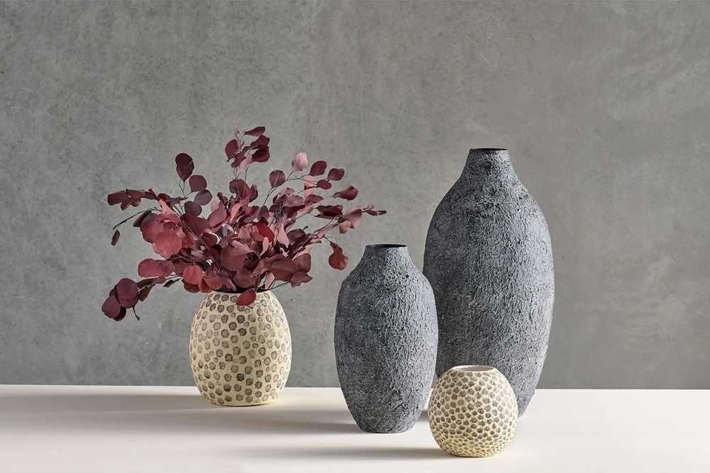 Villa Collection Váza torden 24 x 43 cm black