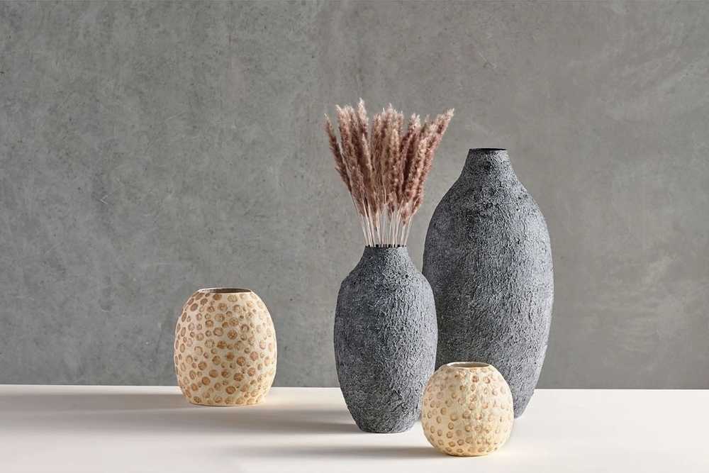 Villa Collection Váza torden 24 x 43 cm black