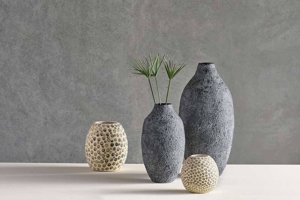 Villa Collection Váza torden 24 x 43 cm black