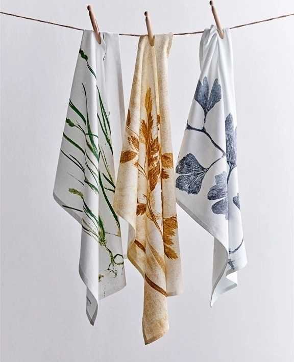 Södahl Kuchyňská utěrka z organické bavlny 50x70 ginko