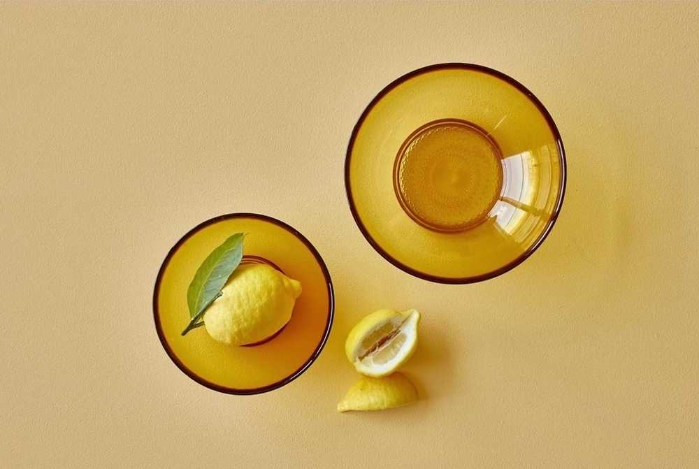 Bitz Skleněná mísa na salát kusintha 24 cm amber