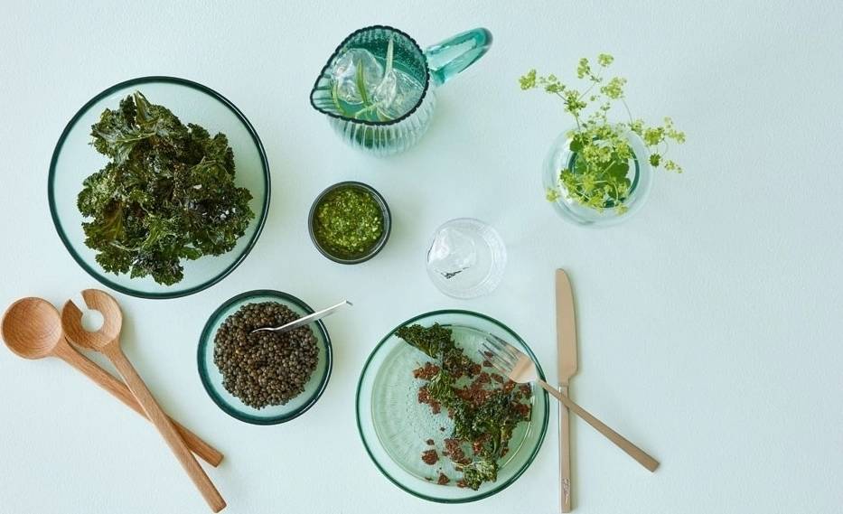 Bitz Skleněná mísa kusintha20 cm green