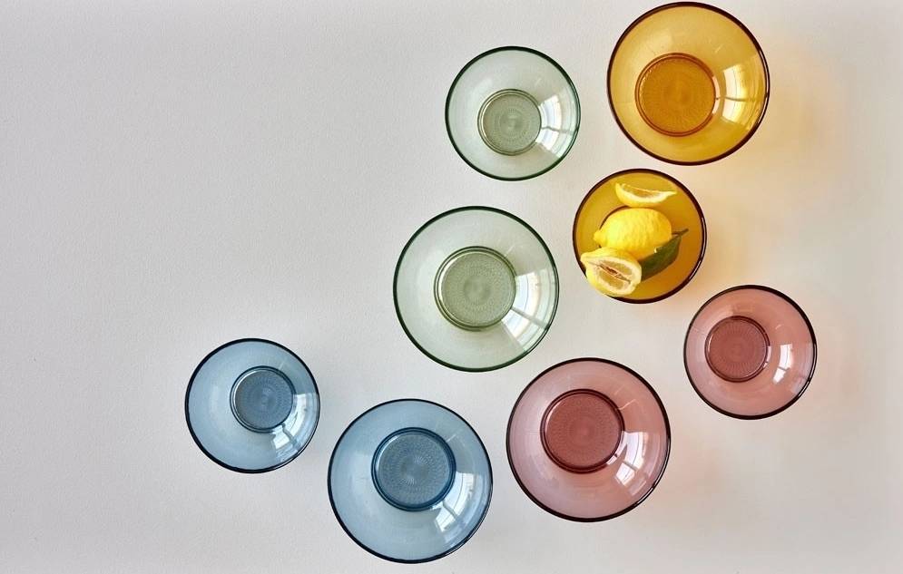 Bitz Skleněná mísa kusintha20 cm green