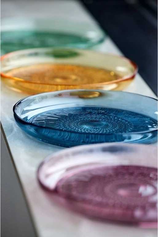 Bitz Skleněný desertní talíř kusintha 18 cm green