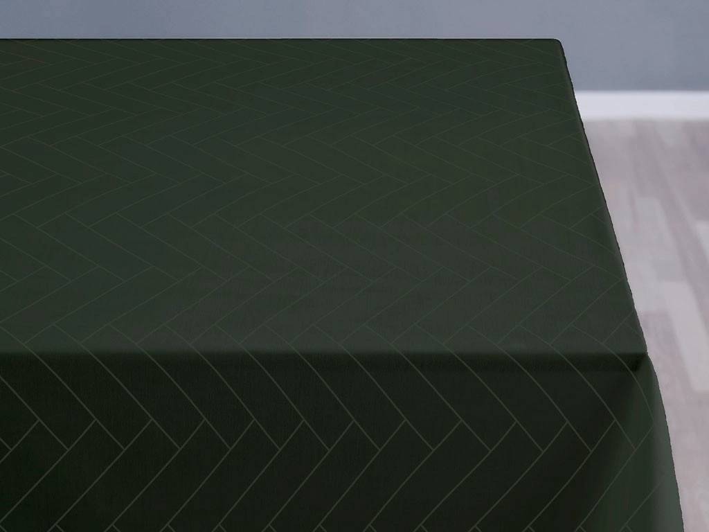 Södahl Kuchyňský ubrus 140x320 tiles damask forest green