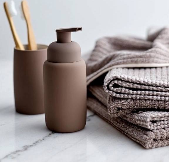 Södahl Ručník z organické bavlny 50x100 melange taupe