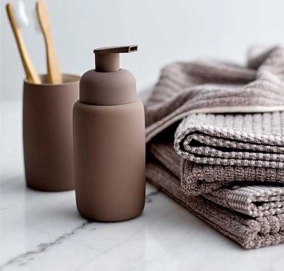 Södahl Ručník z organické bavlny 50x100 melange taupe